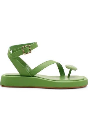 Gia Borghini Schoenen, Dames, Groen, 38 EU, Rosie 18 lederen platte schoenen
