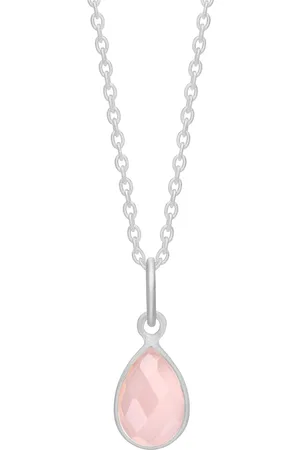 Frk Lisberg Accessoires, Dames, Grijs, S, Sophie ketting Rosa Silver