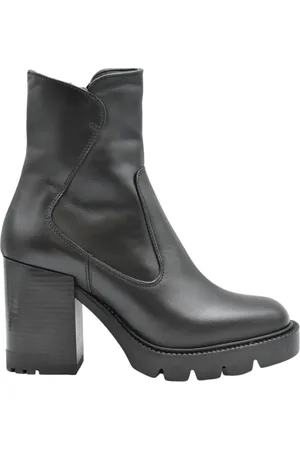 Janet&Janet Schoenen, Dames, Zwart, 39 EU, Wol, Hakken laarzen