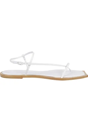 Studio Amelia Schoenen, Dames, Wit, 37 EU, Filament vierkante flopflops