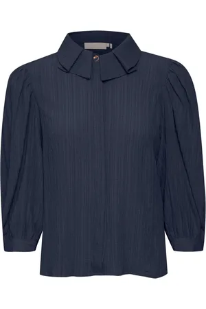 Karen by Simonsen Blouses & Shirts, Dames, Blauw, XL, Polyester, Frostykb blouse 10103415