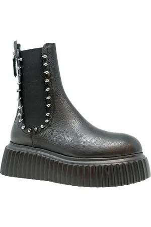 AGL ATTILIO GIUSTI LEOMBRUNI Schoenen, Dames, Zwart, 37 EU, Leer, Chelsea -laarzen