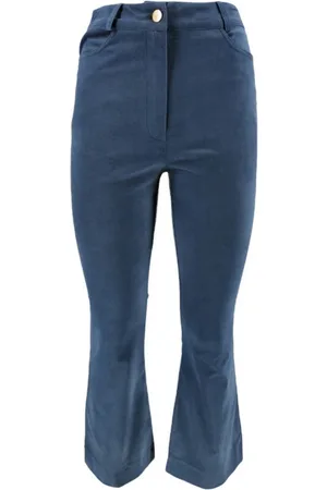 D.EXTERIOR Broeken, Dames, Blauw, S, Brede broek