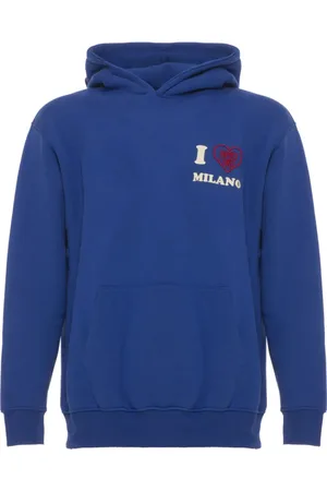 Family First Sweatshirts & Hoodies, Heren, Blauw, M, Familie eerste Milano Ik hou van familie eerste hoodie senior blauw