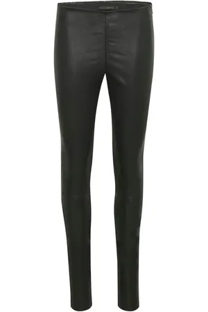 Karen by Simonsen Broeken, Dames, Zwart, XL, Memekb lederen broek 10102014