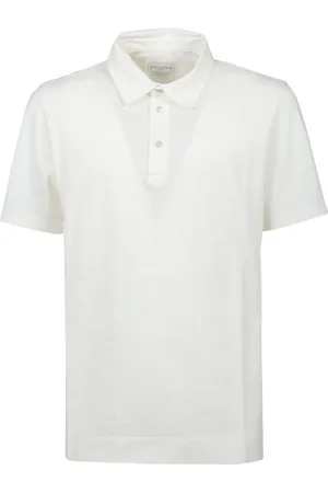 BALLANTYNE Tops, Heren, Wit, L, Polo shirt met korte mouwen