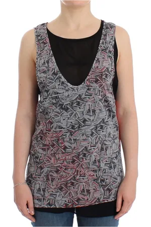 Costume National Tops, Dames, Zwart, L, Polyester, mouwloze top