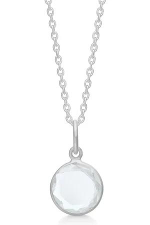 Frk Lisberg Accessoires, Dames, Grijs, S, Kattenketting helder kwarts zilver