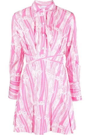 Patou Kleedjes, Dames, Roze, S, Katoen, Shirtjurken