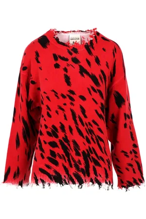 SEMICOUTURE Truien, Dames, Rood, XS, Ronde nek gecultiveerd