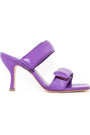Gia Borghini Schoenen, Dames, Paars, 37 EU, Leer, Hakken muilezels