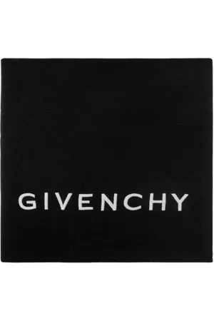 Givenchy Accessoires, Dames, Zwart, ONE Size, Wol, Sjaal met Logo
