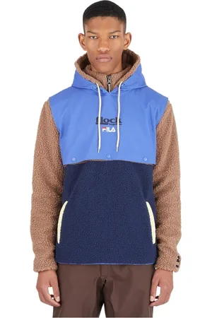 Fila Sweatshirts & Hoodies, Heren, Bruin, L, Polyester, Borg Hybrid Hooded Sweatshirt
