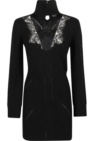 BLUMARINE Kleedjes, Dames, Zwart, M, Knitted Dress