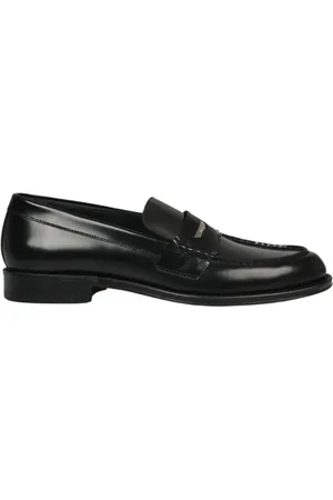 Dsquared2 Schoenen, Heren, Zwart, 41 EU, Leer, Logo Tag Loafers