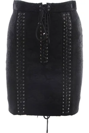 Dolce & Gabbana Rokken, Dames, Zwart, M, Polyester, Koorden minirok