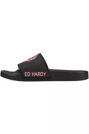 ED HARDY Dames Slippers - Slippers - Zwart - Dames