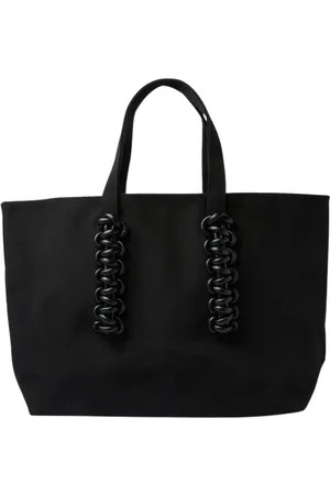 KARA Tassen, Dames, Zwart, ONE Size, Katoen, Tote Bags