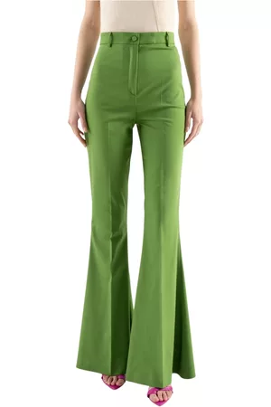HEBE STUDIO Broeken, Dames, Groen, S, Katoen, Broeken