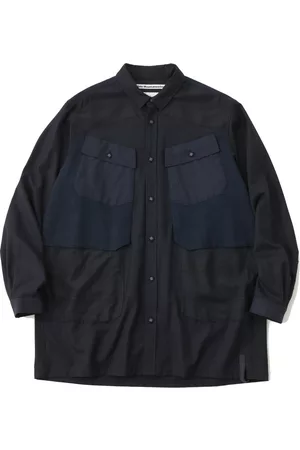 WHITE MOUNTAINEERING Blouses & Shirts, Heren, Blauw, M, Wol, Shirts