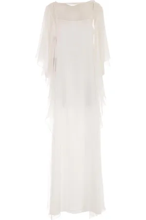 Alberta Ferretti Kleedjes, Dames, Wit, S, Maxi dag kjole