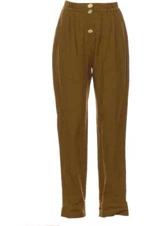 FORTE FORTE Broeken, Dames, Bruin, S, Wijde broek