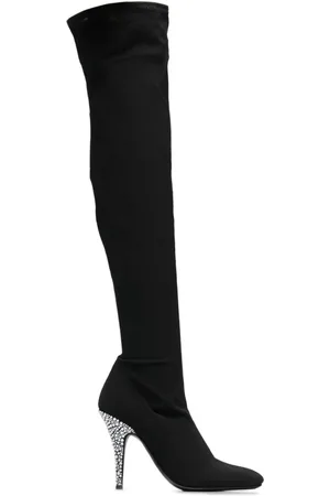 Giuseppe Zanotti Schoenen, Dames, Zwart, 40 EU, Leer, Overknee laarzen
