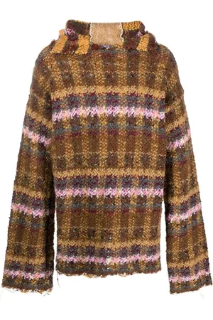 Vitelli Truien, Heren, Bruin, L, Wol, Round-neck Truien
