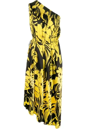 Nº21 Kleedjes, Dames, Geel, L, Midi Kleedjes