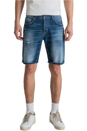 Antony Morato Korte broeken, Heren, Blauw, W36, Denim, Denim Shorts