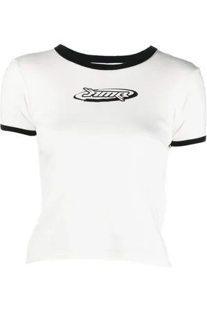 AMBUSH Tops, Dames, Wit, M, Katoen, Wit katoenen t-shirt