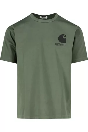 JUNYA WATANABE Tops, Heren, Groen, S, Katoen, Groen katoenen t-shirt