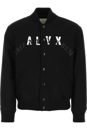 1017 ALYX 9SM Jassen, Heren, Zwart, M, Wol, Zwarte wolmix bomberjack