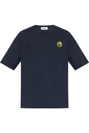 AMBUSH Tops, Heren, Blauw, S, Katoen, Marineblauw katoenen oversized t-shirt
