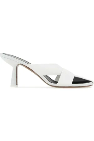 Neous Schoenen, Dames, Wit, 40 EU, Witte stof muildieren