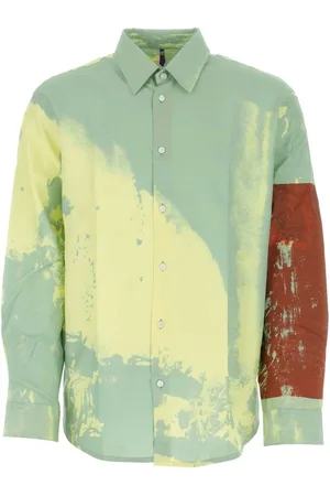 OAMC Overhemden, Heren, Groen, M, Gedrukt viscose -oversized shirt