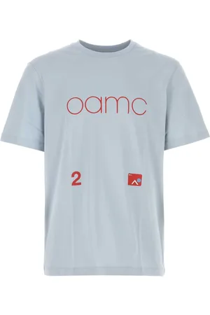 OAMC Tops, Heren, Blauw, S, Katoen, Lichtblauw katoenen oversized T-shirt