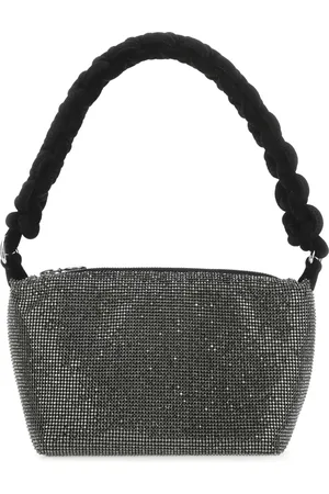 KARA Tassen, Dames, Zwart, ONE Size, Zwarte strass handtas