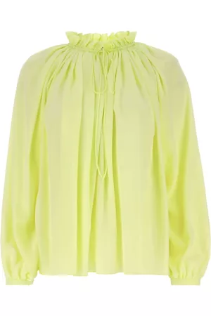 Lanvin Blouses & Shirts, Dames, Geel, S, Polyester, Fluo Gele Polyester Blouse