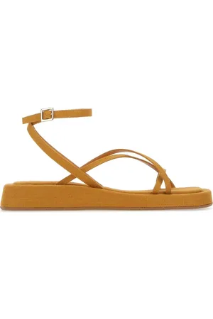Gia Borghini Schoenen, Dames, Oranje, 40 EU, Mosterdstof Rosie 16 sandalen