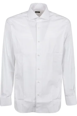 BARBA Overhemden, Heren, Wit, 2Xl, Katoen, Formal Shirts