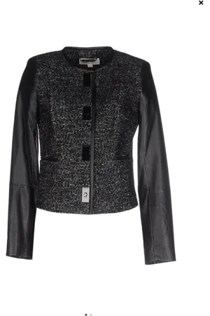 Michael Kors Jassen, Dames, Zwart, L, Wol, Lichte jas