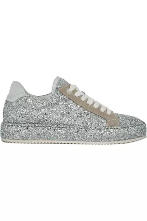 Zadig & Voltaire Dames Glitter Sneakers - Sneakers - Grijs - Dames
