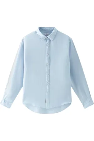 Woolrich Korte broeken, Heren, Blauw, M, Linnen, Casual Korte Broek