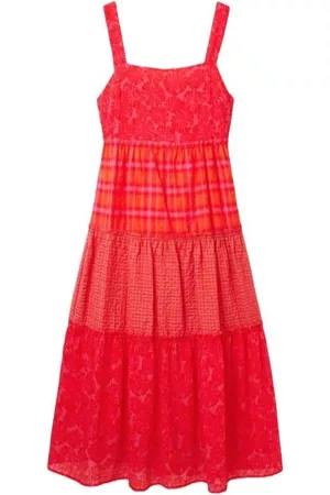Desigual Dames Lange jurken - Maxi kleedjes - Rood - Dames
