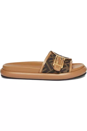 Fendi Dames Slippers - Slippers - Bruin - Dames