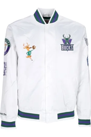 Mitchell & Ness Jassen, Heren, Wit, M, Bomber Jassen