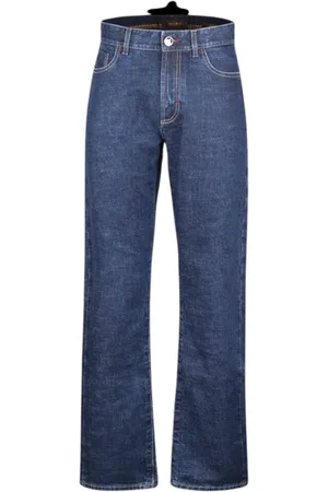MOORER Jeans, Dames, Blauw, S, Denim, Rechte spijkerbroek