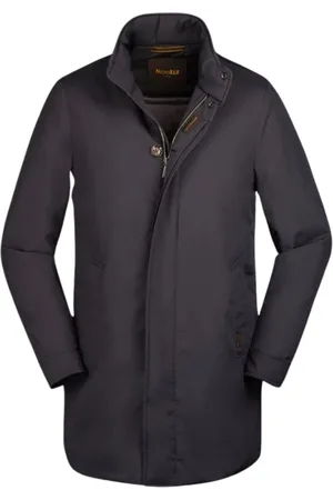 MOORER Jassen, Heren, Blauw, XS, Suède, Donsjack