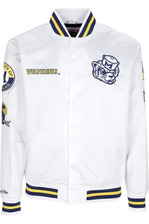 Mitchell & Ness Jassen, Heren, Wit, L, Wol, Bomber Jassen